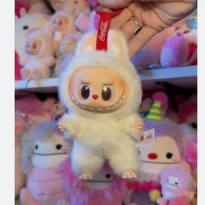 Coca-Cola White Bunny Plush Keychain